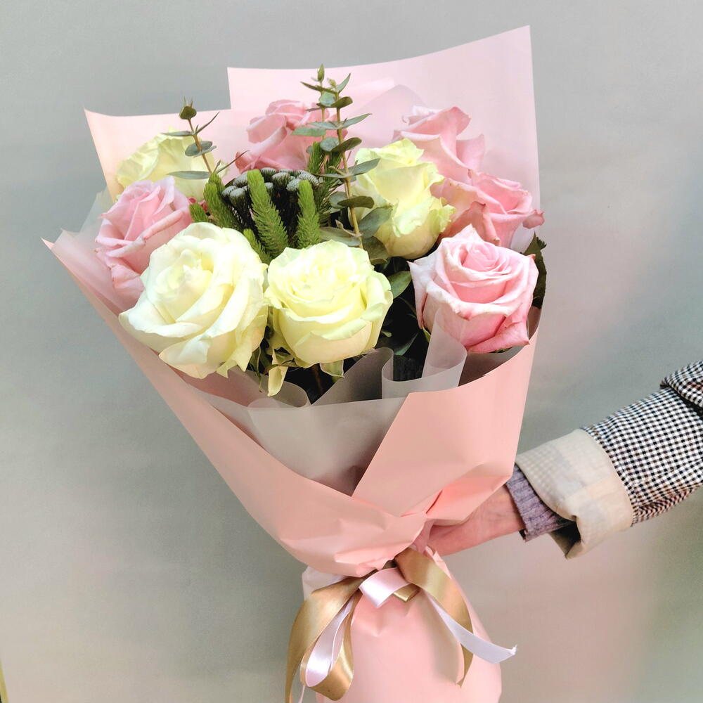Премиум розы 9 штук