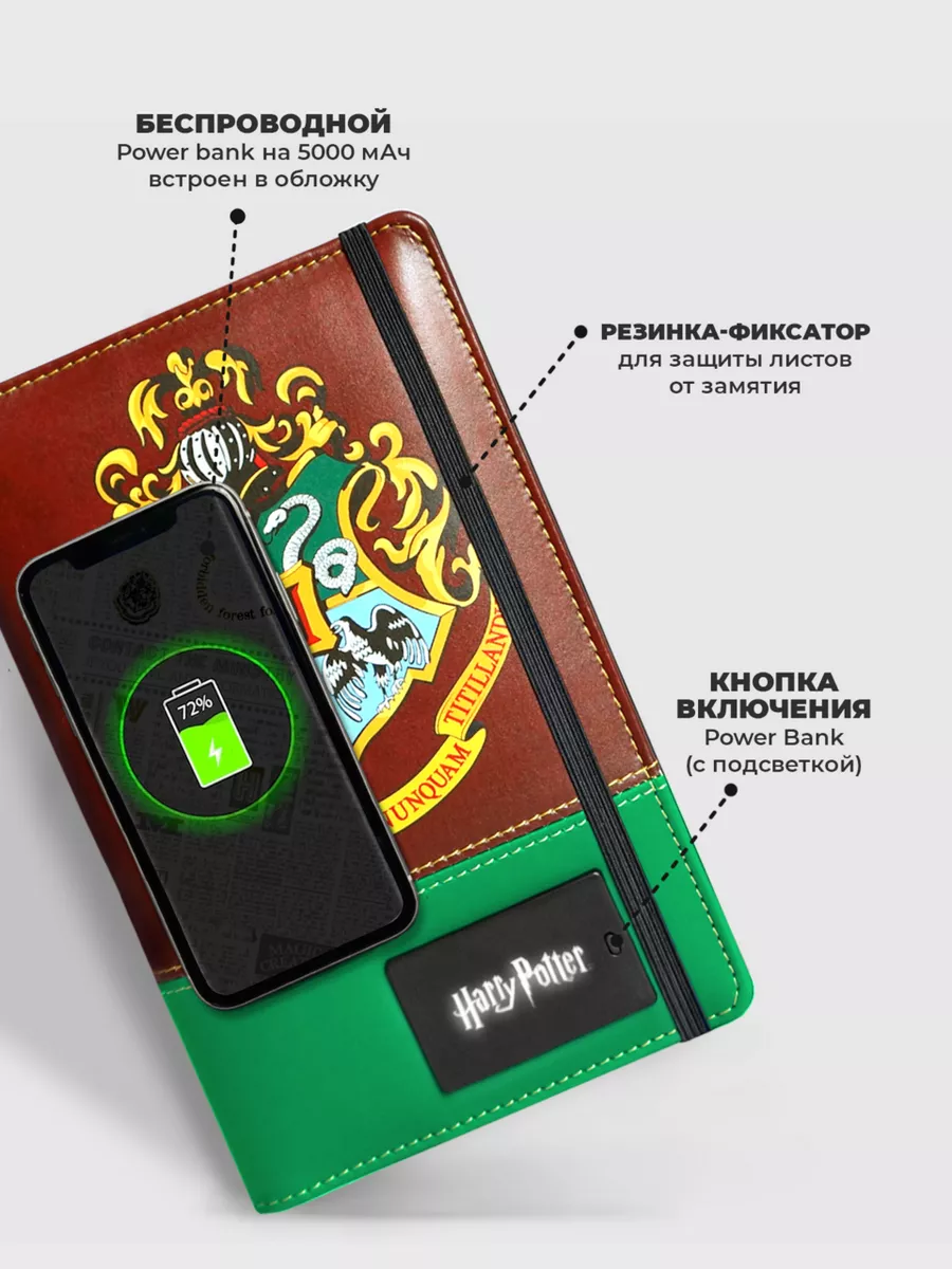 Блокнот А6 с беспроводной зарядкой Power Bank