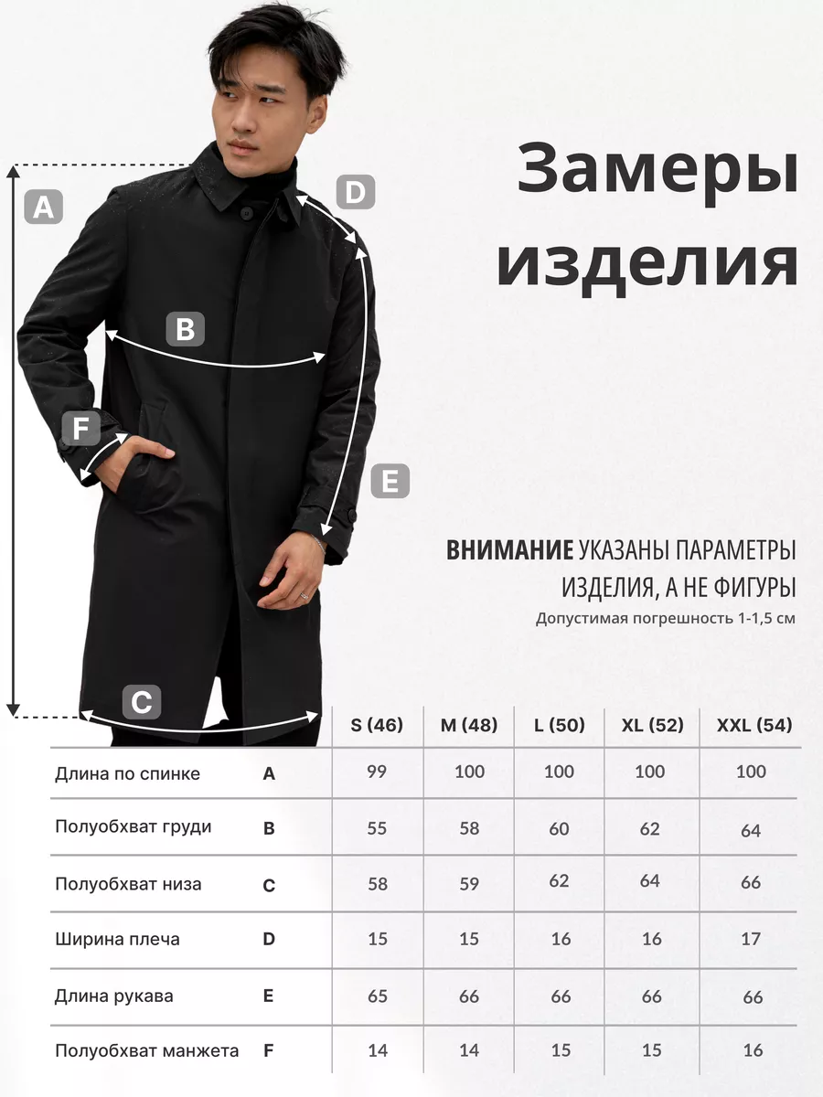 Плащ длинный дождевик демисезонный тренч