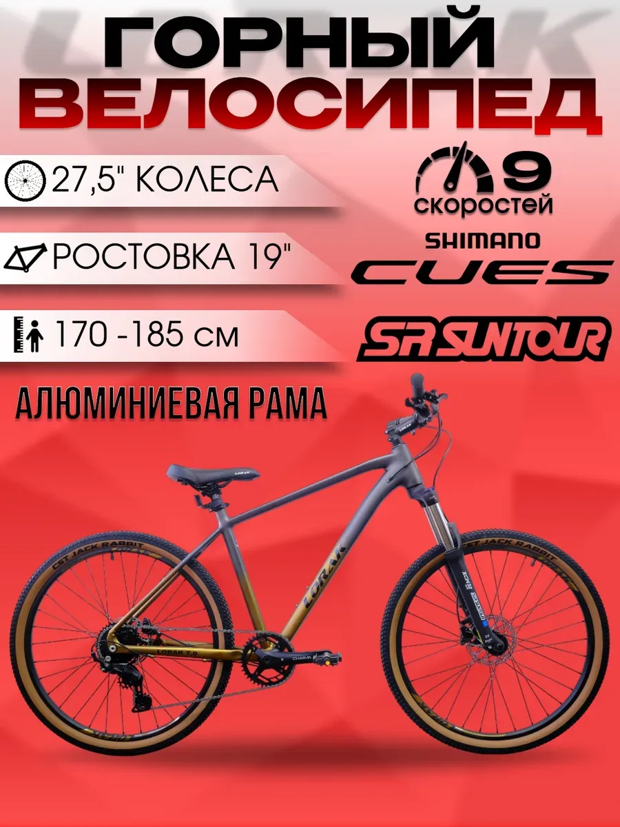 Велосипед LORAК 7.0, серо-золотой 19р под рост 170-185 см.