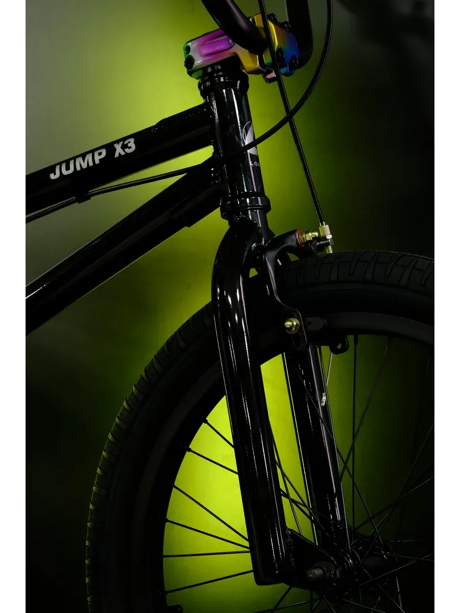 Велосипед BMX Jump X3, матовый черный на рост 120-165 см.