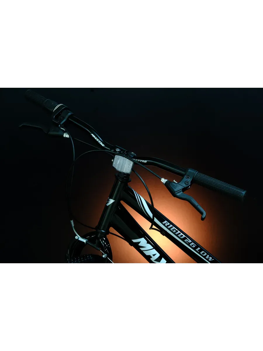 Велосипед Rigid Low 26, черно-белый, на рост 158–170 см.