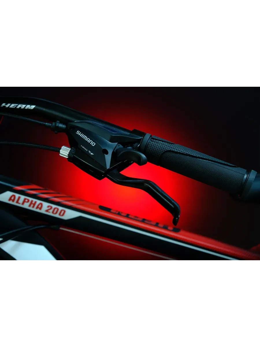 Велосипед Alpha 200 MTB черно-красный, 17р на рост 155–175см
