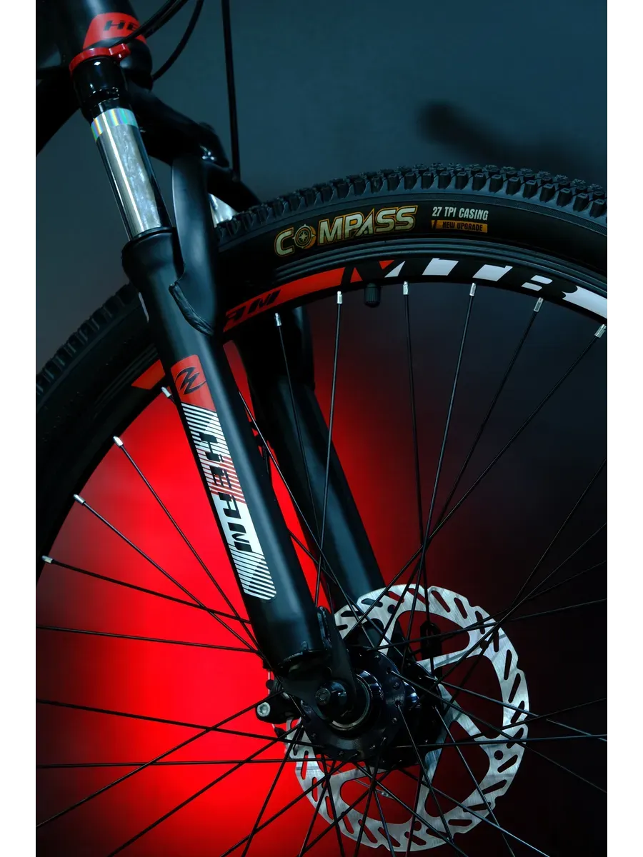 Велосипед Alpha 200 MTB черно-красный, 17р на рост 155–175см