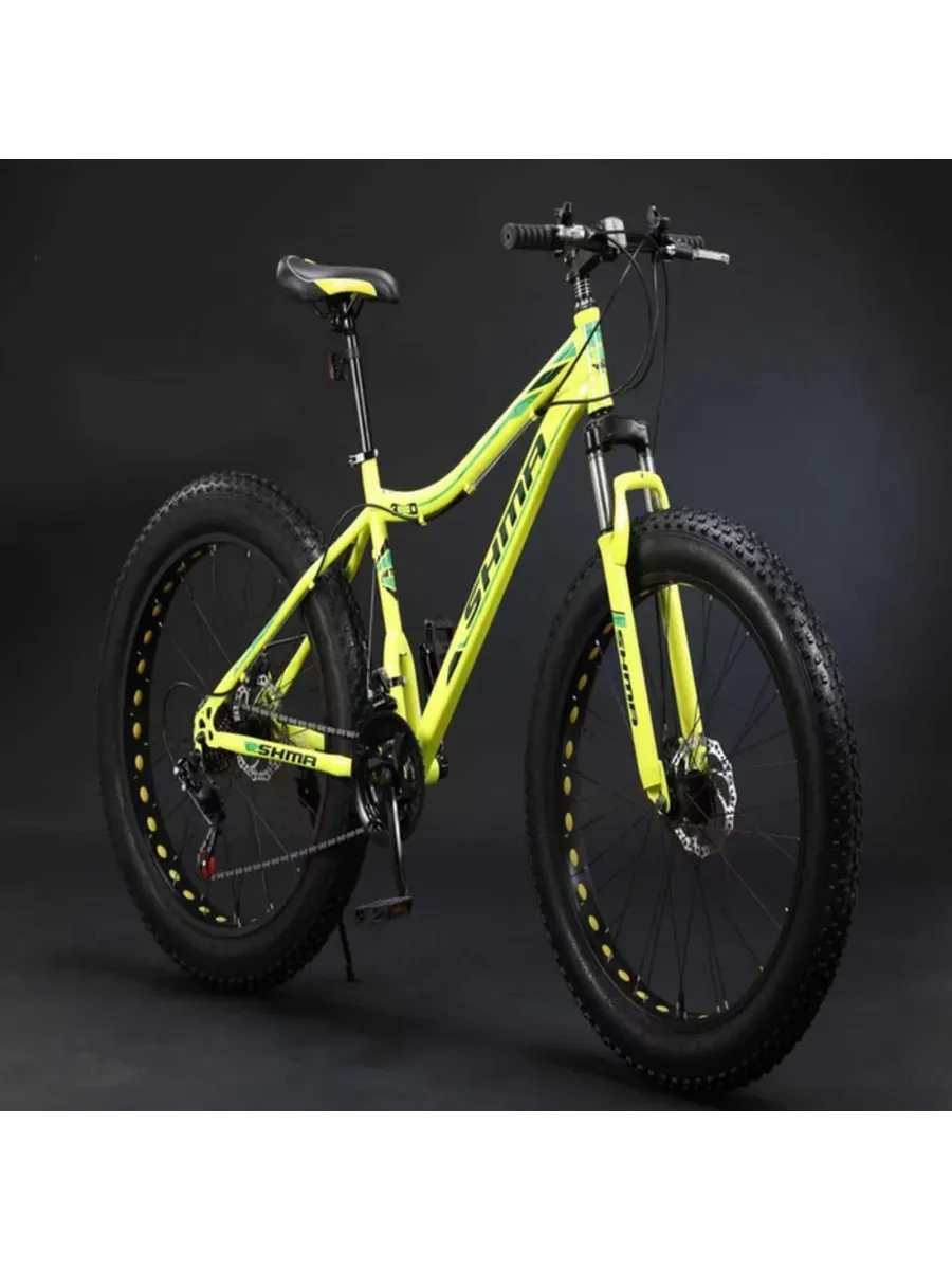 Велосипед Фэтбайк SHMA Bike FAT Bike 26 желтый рост 160-180