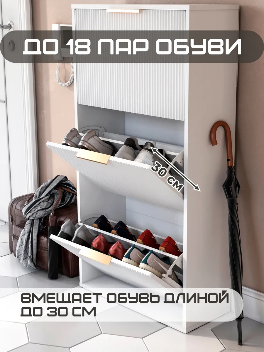 Обувница в прихожую закрытая узкая