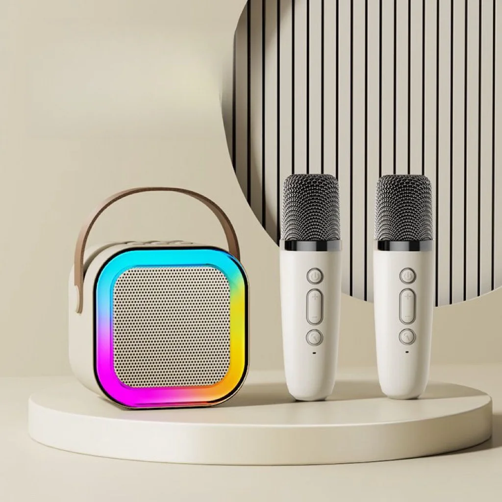 Портативная Bluetooth-колонка K12 с микрофоном для караоке