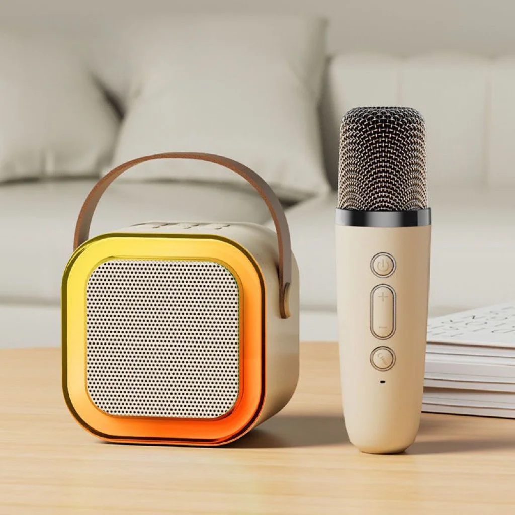Портативная Bluetooth-колонка K12 с микрофоном для караоке