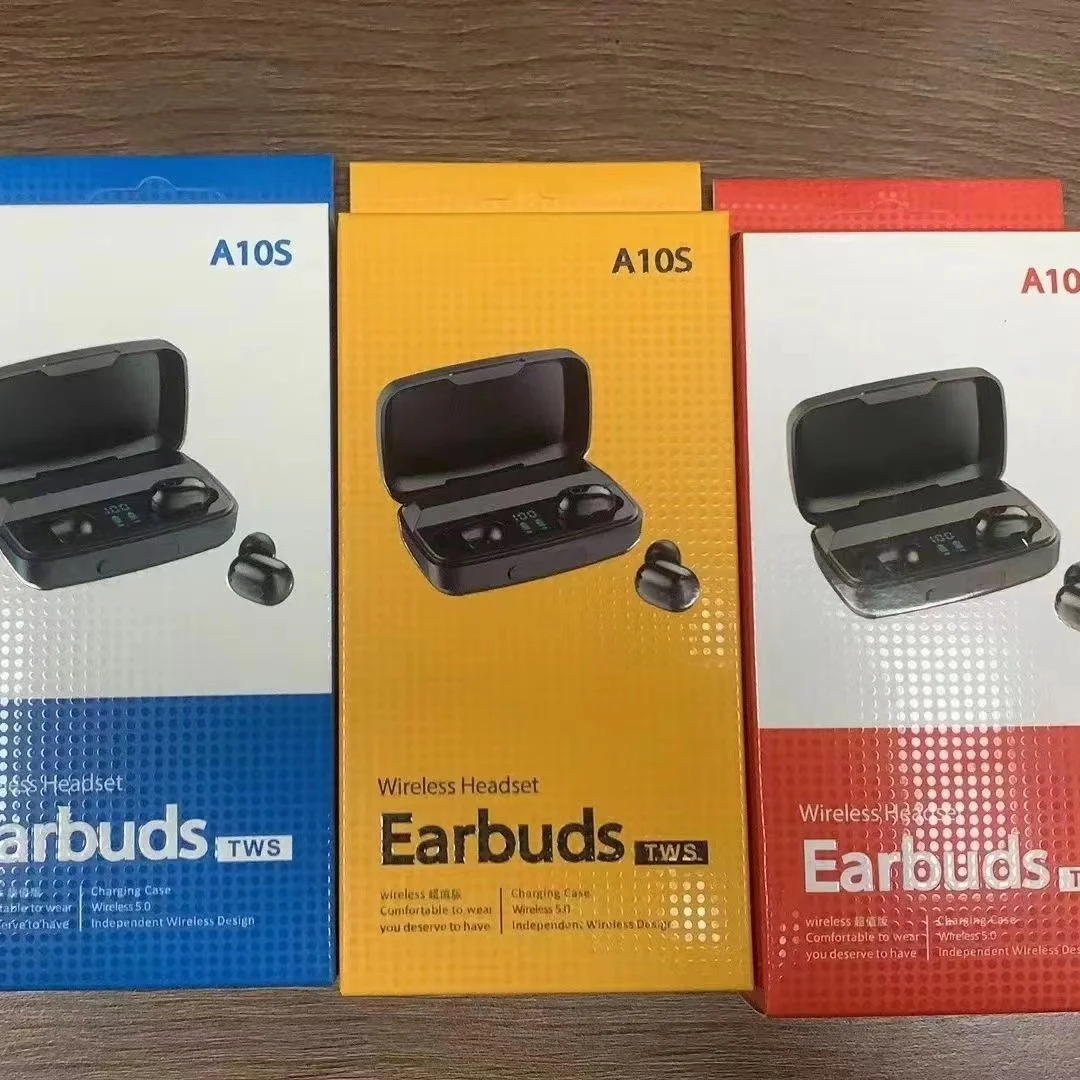 A10S Внешняя гарнитура Bluetooth-гарнитура бас стерео TWS Беспроводная Спортивная