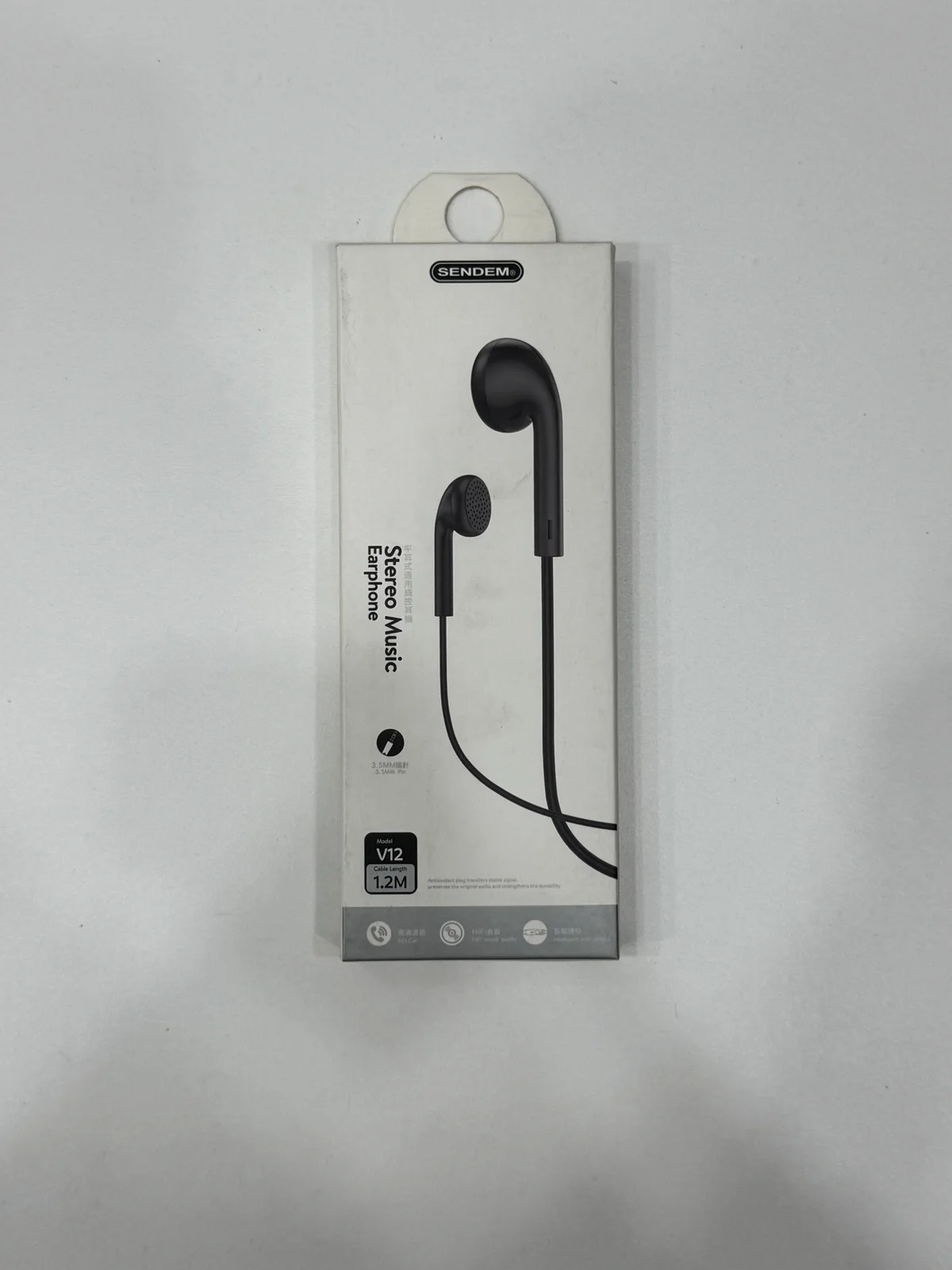 Наушники проводные EARPHONE V12 1.2m 3.5мм с Микрфоном