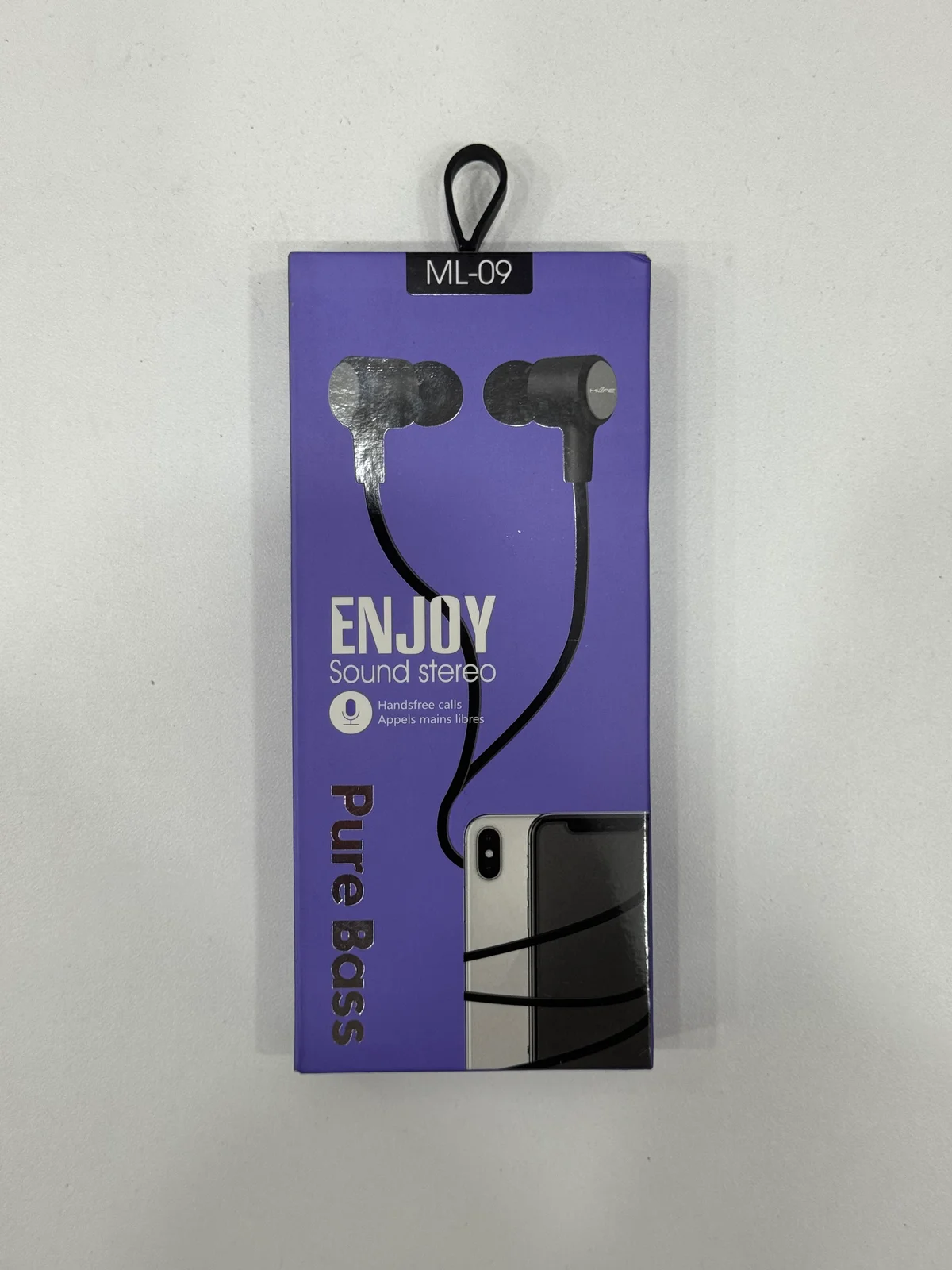 Наушники проводные EARPHONE ML-09 1.2M 3.5мм с Микрфоном 