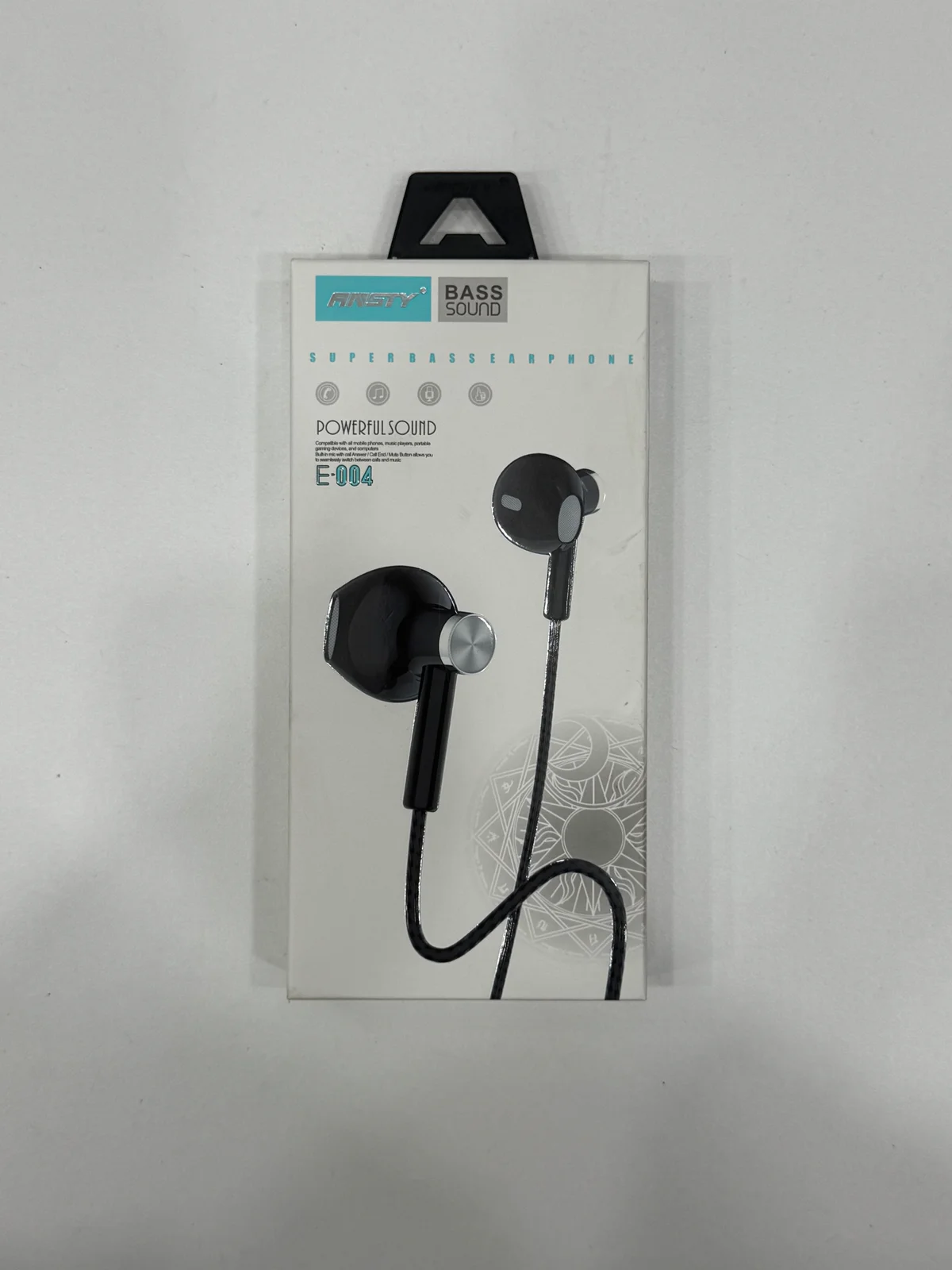 Наушники проводные EARPHONE E-004 1.2M 3.5мм с Микрфоном