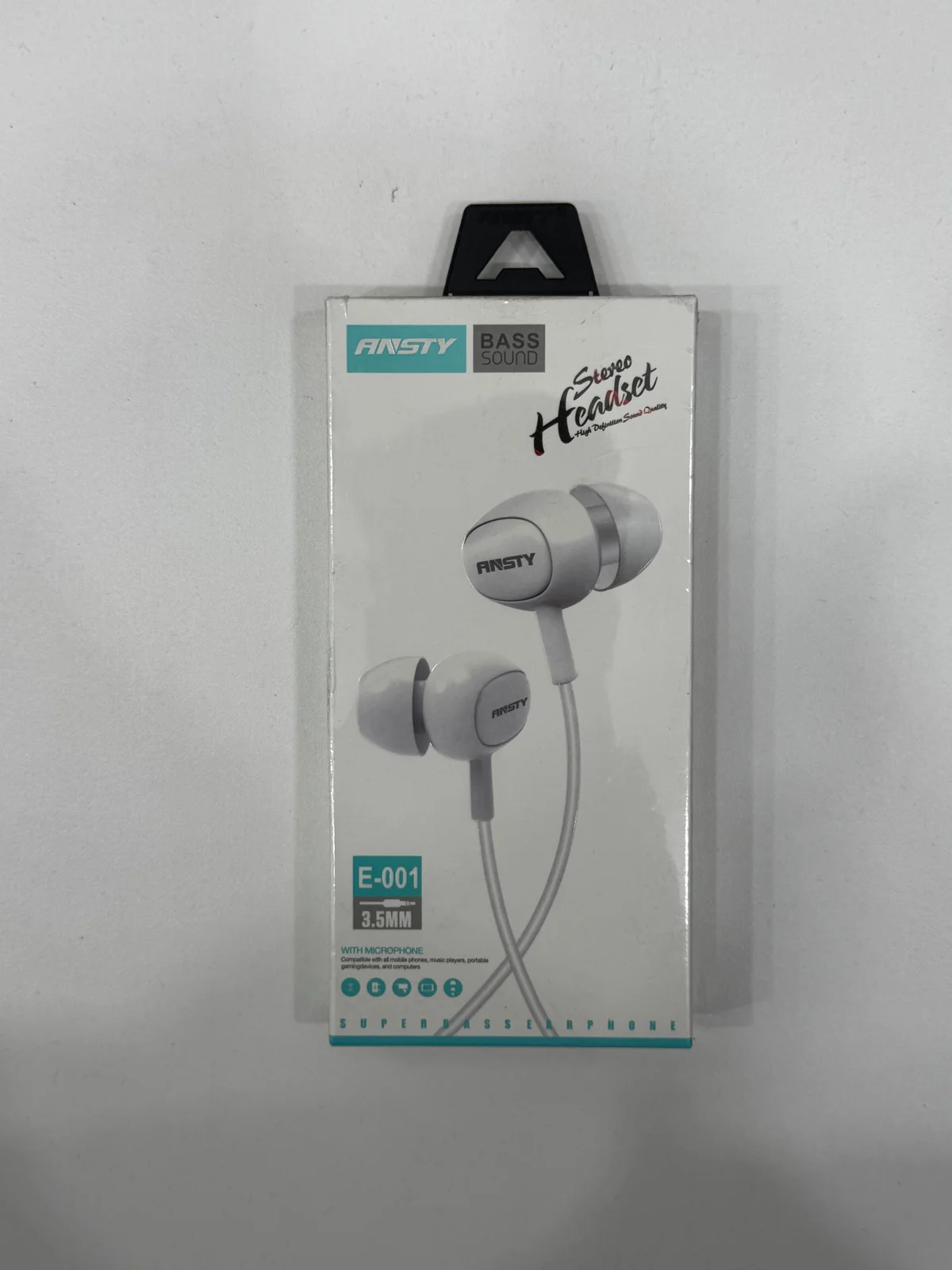 Наушники проводные EARPHONE E001 1.2M 3.5мм с Микрфоном