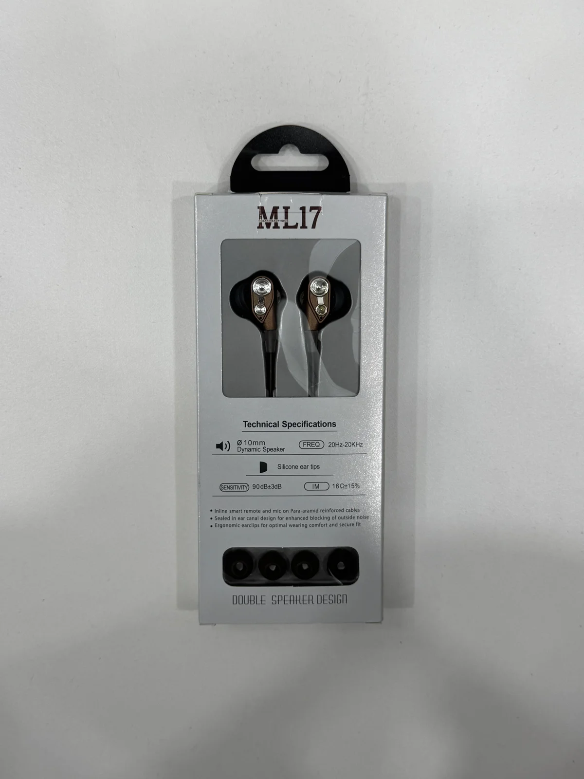 Наушники проводные EARPHONE ML17 1.2M 3.5мм с Микрфоном 
