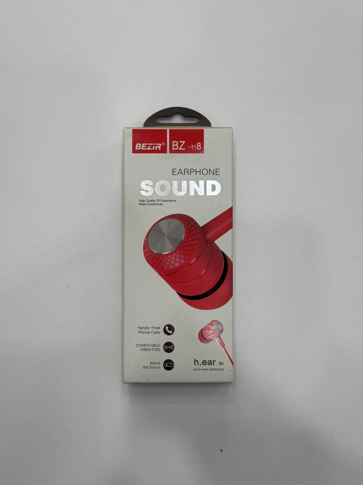 Наушники проводные BZ-118 EARPHONE 1.2м 3.5мм с микрофоном 