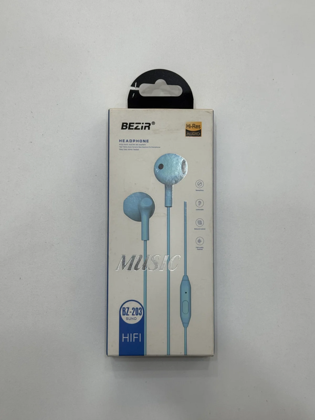 Наушники проводные BZ-203 EARPHONE 1.2м 3.5мм с микрофоном 