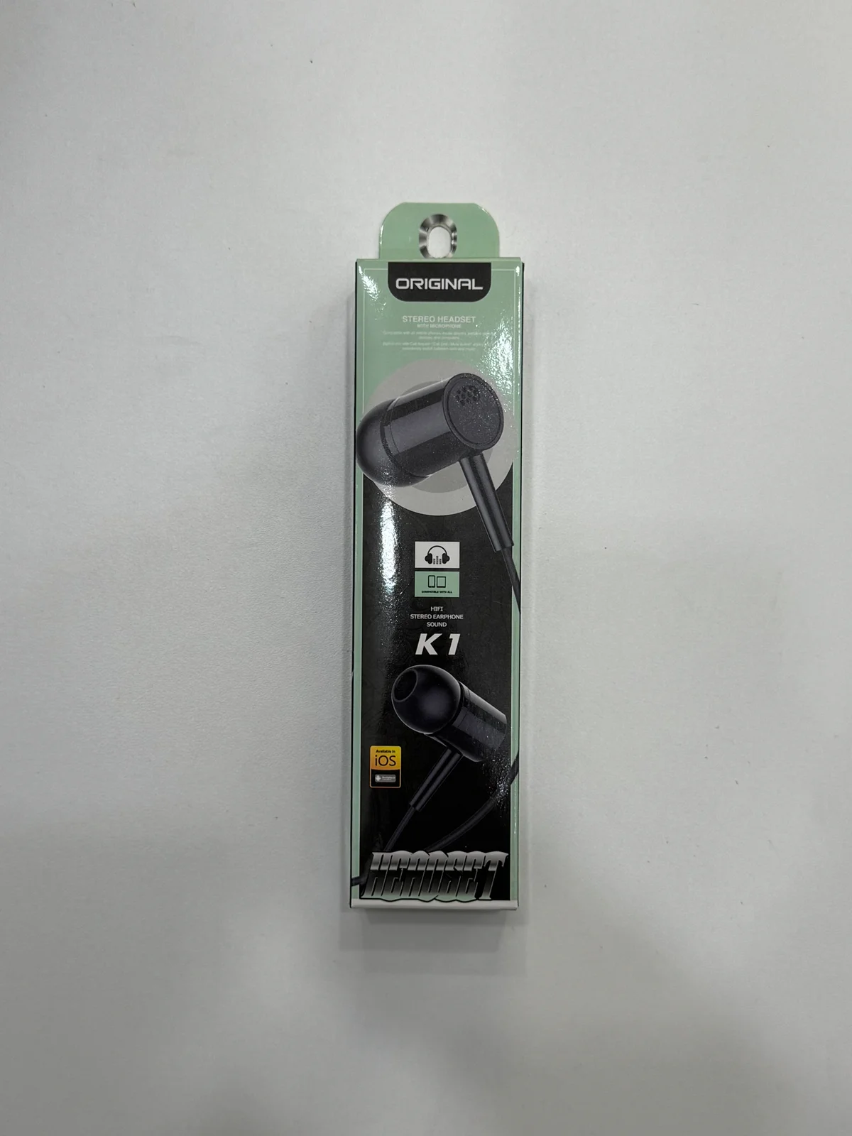 Наушники проводные K1 EARPHONE 1.2м 3.5мм с микрофоном