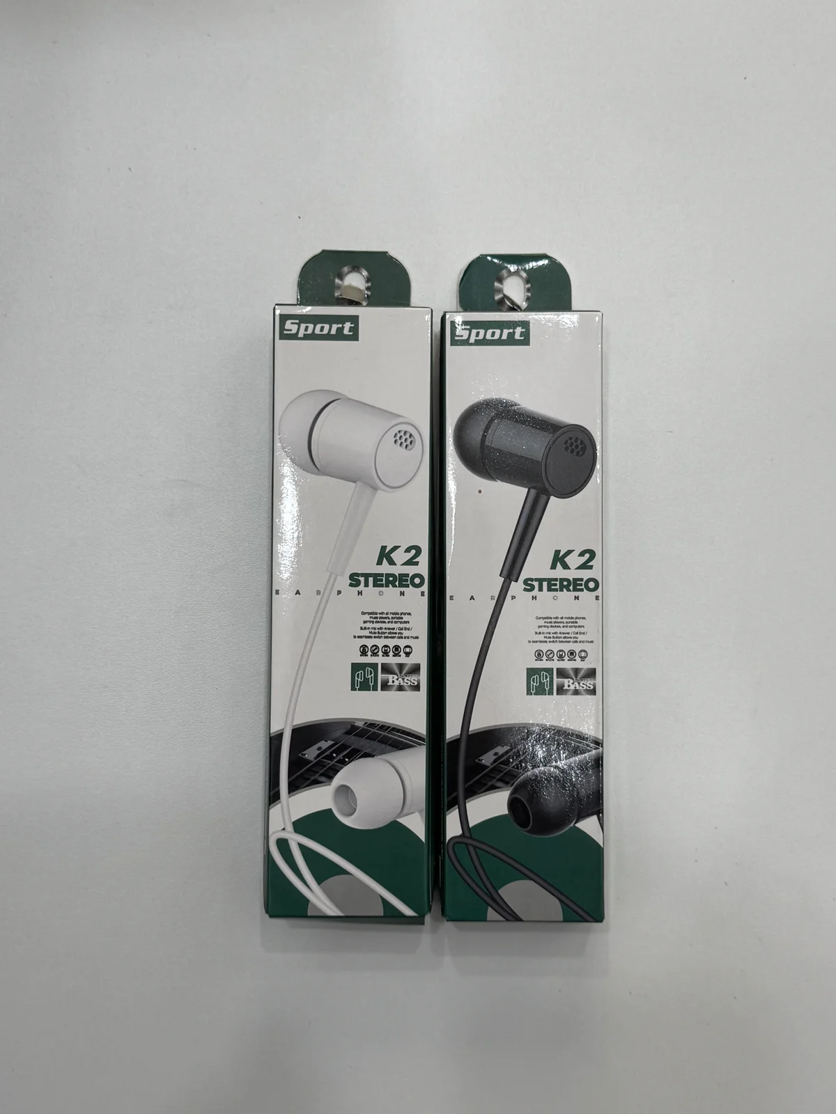Наушники проводные K2 EARPHONE 1.2м 3.5мм с микрофоном 
