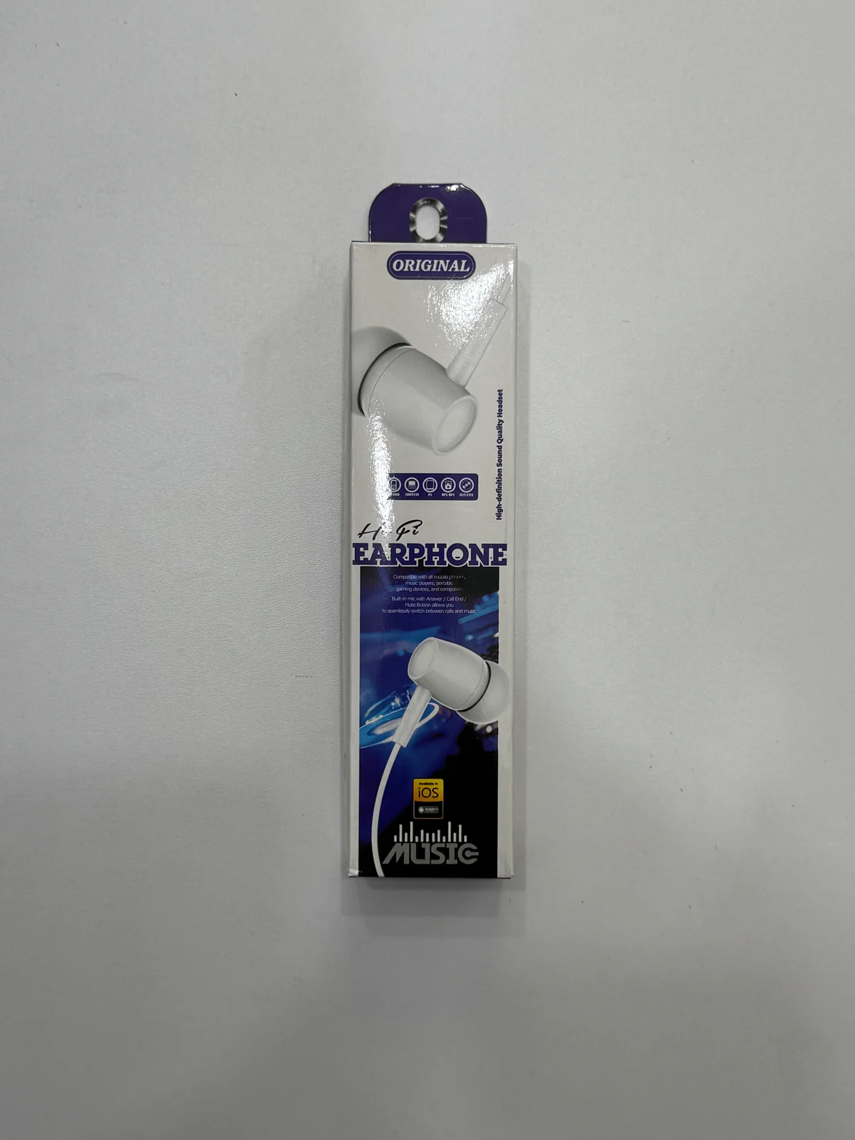 Наушники проводные K5 EARPHONE 1.2м 3.5мм с микрофоном