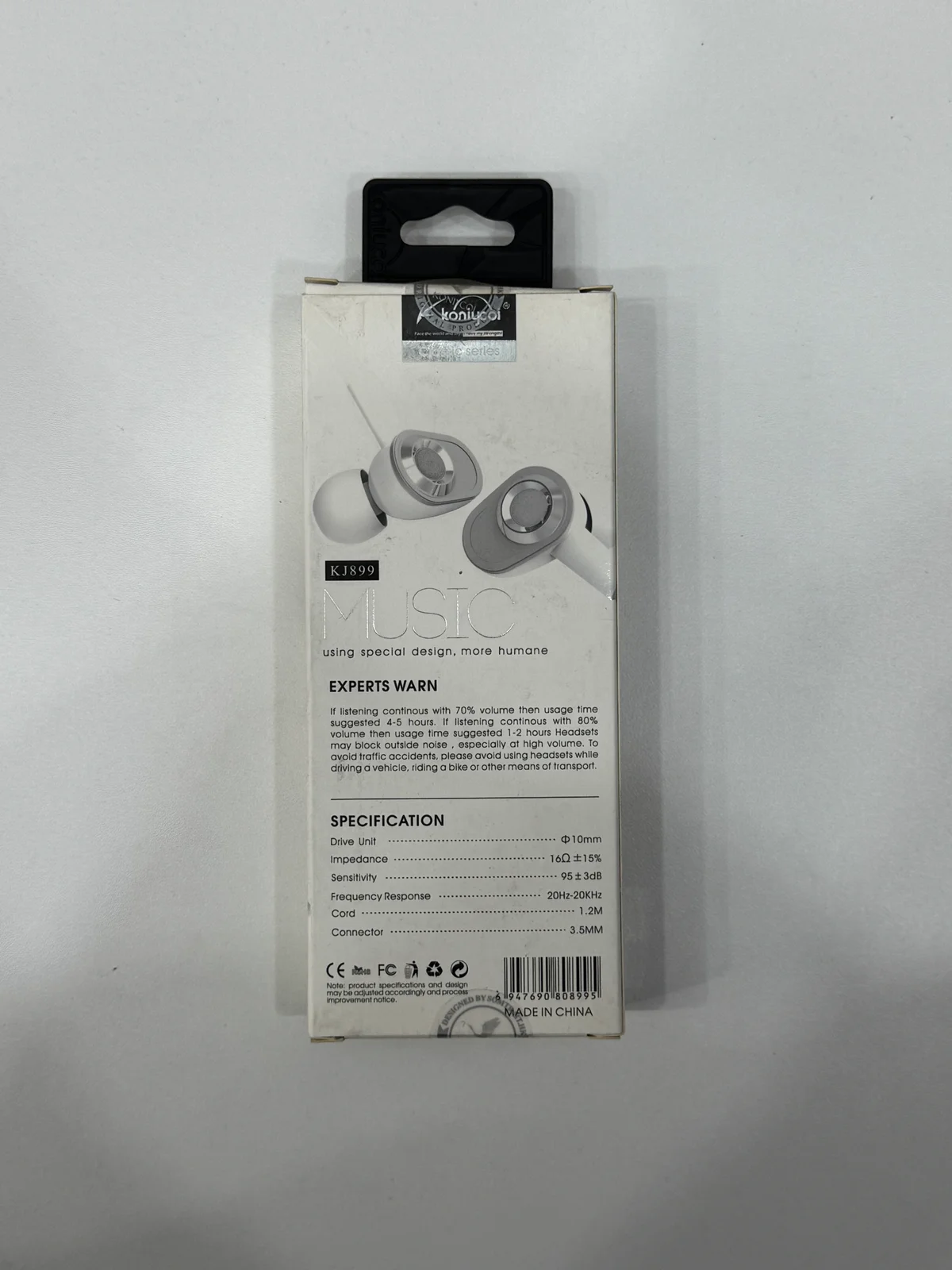 Наушники проводные KJ899 EARPHONES 1.2м 3.5мм