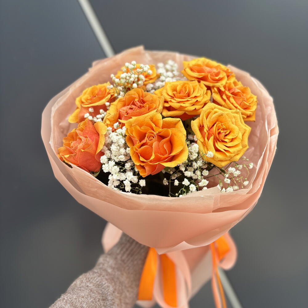 Букет из оранжевых роз 🧡