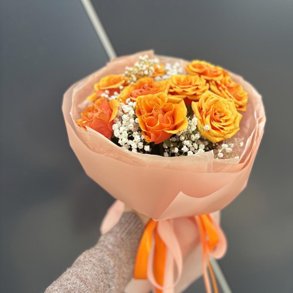 Букет из оранжевых роз 🧡