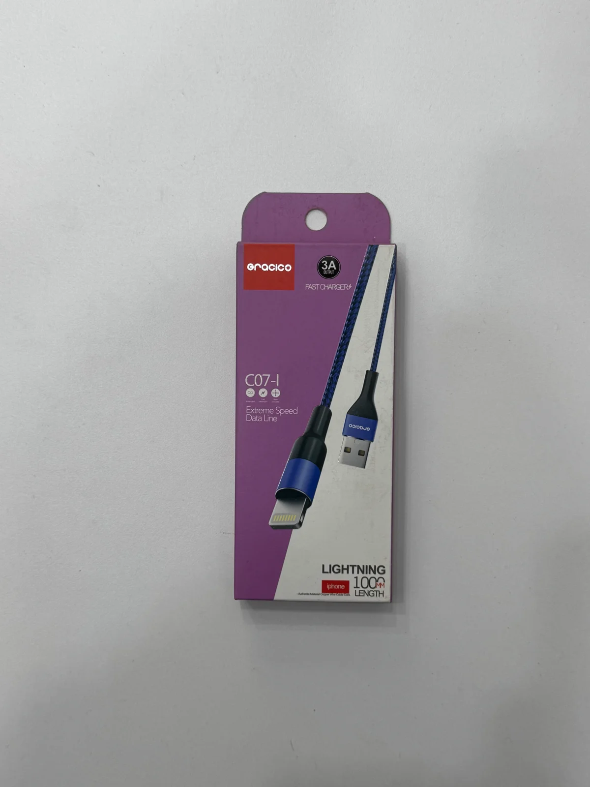 Кабель C07 USB - IOS, Micro 1m 3A