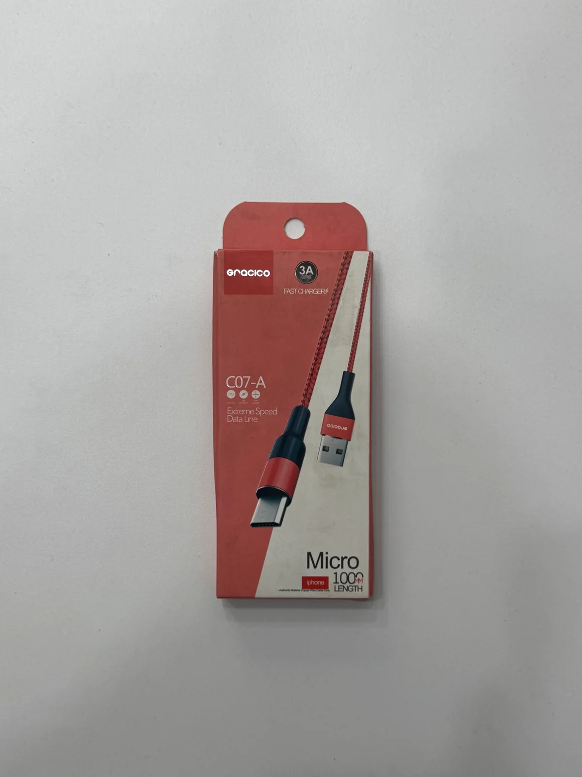 Кабель  C07 USB - IOS, Micro  1m 3A