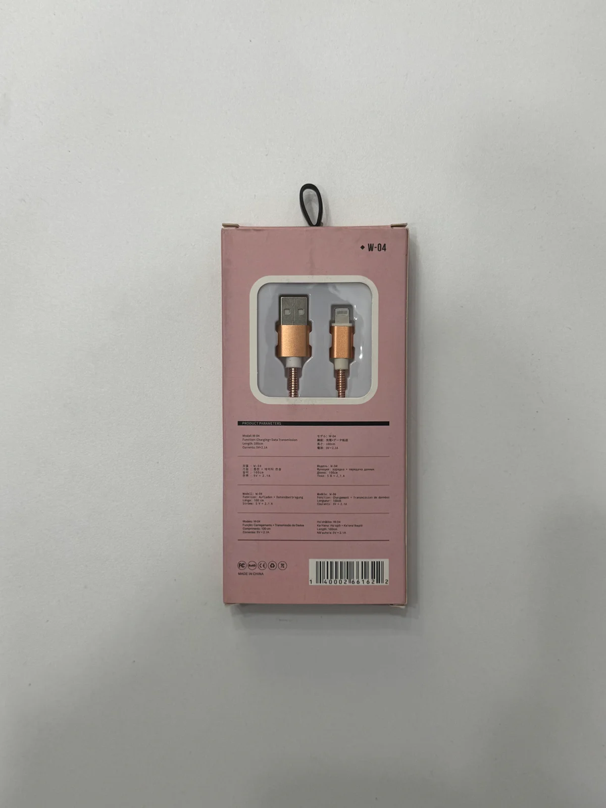 Кабель  W04 USB - IOS, 1m 