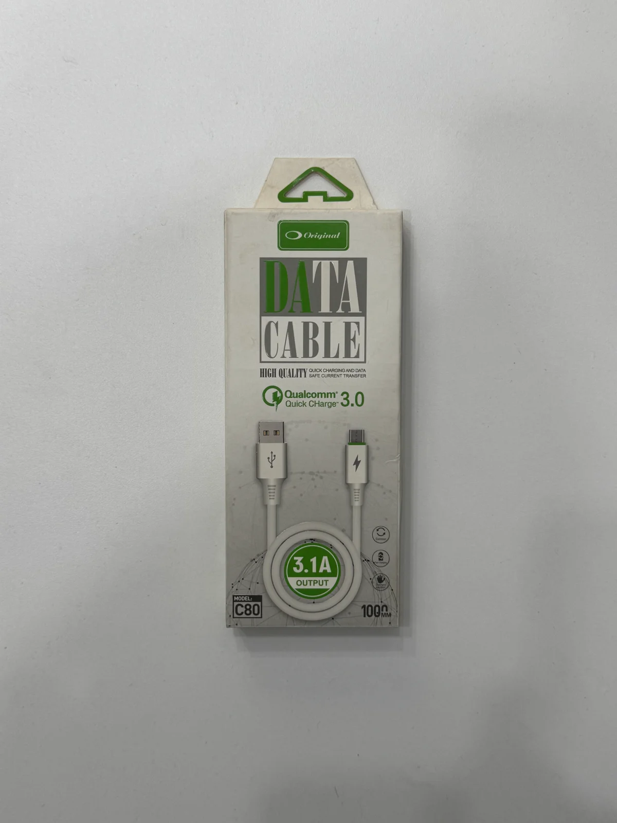 Кабель  С80 USB - IOS, Micro, Type C  1m  3.1A