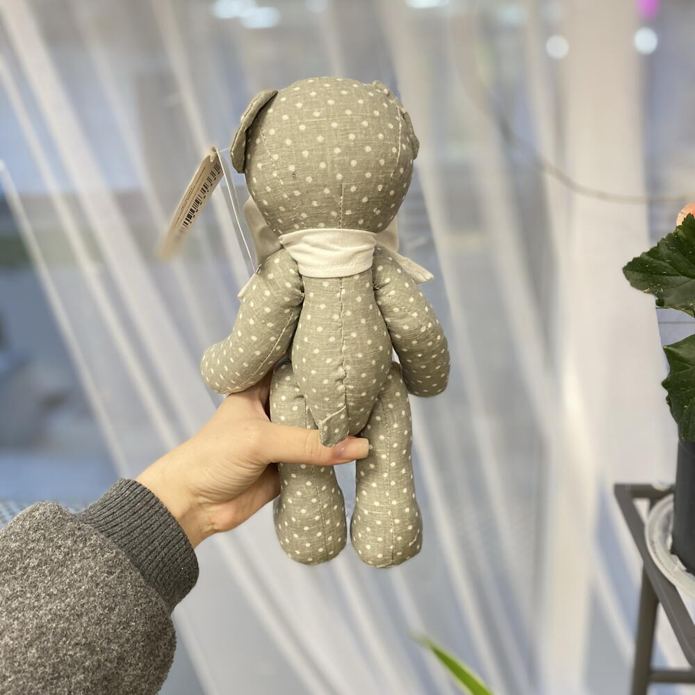 Мягкая коллекционная игрушка Мишка из льна